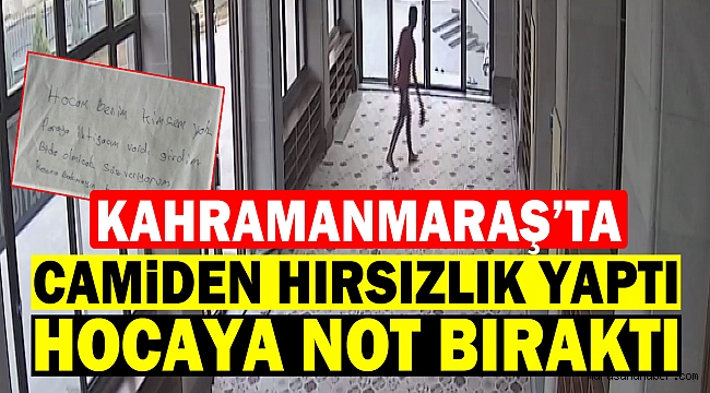 Camiden hırsızlık yaptı: Hocaya Not Bıraktı