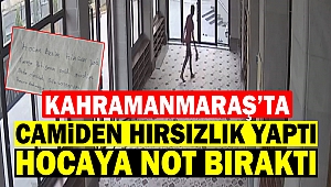 Camiden hırsızlık yaptı: Hocaya Not Bıraktı