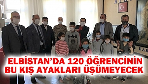 Elbistan’da 120 öğrencinin bu kış ayakları üşümeyecek