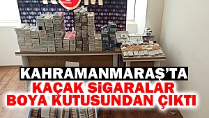 Kaçak sigaralar boya kutusundan çıktı 
