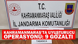 Kahramanmaraş’ta uyuşturucu operasyonu: 9 gözaltı