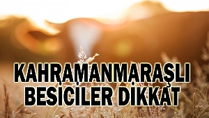 Kahramanmaraşlı besiciler dikkat