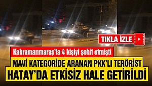 Mavi Kategoride Aranan Pkk’lı Terörist Hatay’da Etkisiz Hale Getirildi