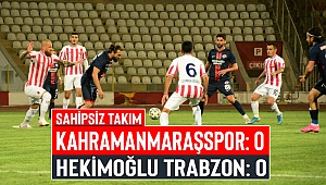 Sahipsiz Takım Kahramanmaraşspor: 0 - Hekimoğlu Trabzon: 0
