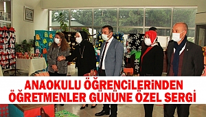 Anaokulu öğrencilerinden öğretmenler gününe özel sergi