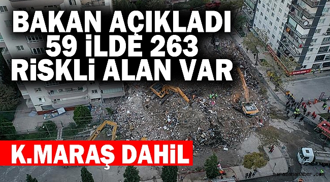 Bakan Açıkladı: 59 İlde 263 Riskli Alan Var