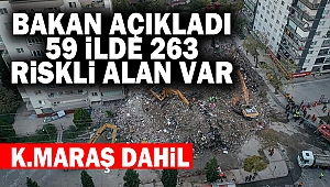 Bakan Açıkladı: 59 İlde 263 Riskli Alan Var
