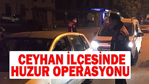 Ceyhan ilçesinde huzur operasyonu