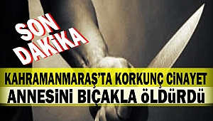 Kahramanmaraş’ta Korkunç Cinayet: Annesini Öldürdü