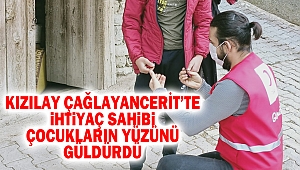 Kızılay Çağlayancerit’te ihtiyaç sahibi çocukların yüzünü güldürdü