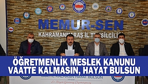 Öğretmenlik Meslek Kanunu vaatte kalmasın, hayat bulsun