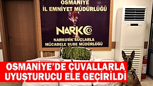 Osmaniye’de çuvallarla uyuşturucu ele geçirildi
