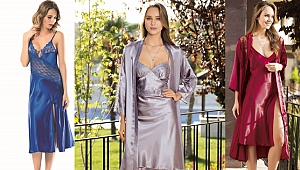 Saten Gecelik Takımı Modelleri