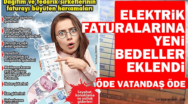 Elektrik Faturalarına Yeni Bedeller Eklendi