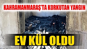 Elektrik kontağından çıkan yangın evi kül etti