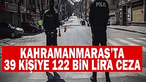 Kahramanmaraş’ta 39 Kişiye 122 Bin Lira Ceza