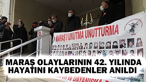 Maraş olaylarının 42. Yılında hayatını kaybedenler anıldı