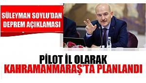 Süleyman Soylu’dan Deprem Açıklaması