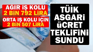 TÜİK Asgari Ücret Teklifini Komisyona Sundu