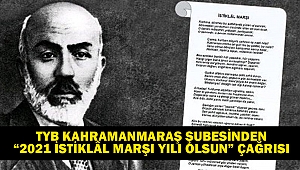 TYB Kahramanmaraş Şubesinden “2021 İstiklâl Marşı Yılı Olsun” Çağrısı