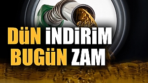 Benzine dün indirim bugün zam