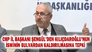 CHP İl Başkanı Şengül’den Kılıçdaroğlu’nun İsminin Bulvardan Kaldırılmasına Tepki