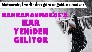 Kahramanmaraş’a Kar Yeniden Geliyor