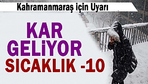 Kahramanmaraş İçin Uyarı