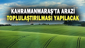 Kahramanmaraş’ta arazi toplulaştırılması yapılacak