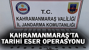 Kahramanmaraş’ta tarihi eser operasyonu