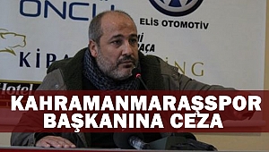 Kahramanmaraşspor Başkanına Ceza