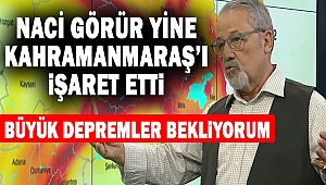 Naci Görür Yine Kahramanmaraş’ı İşaret Etti: Büyük Depremler Bekliyorum