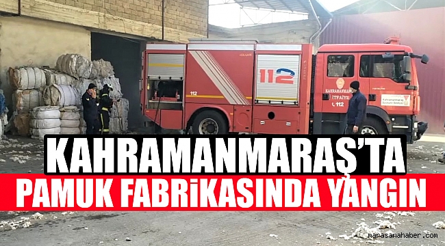 Pamuk fabrikasında yangın