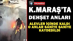 Yangında dehşet anları kameraya yansıdı 