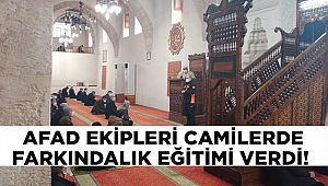 AFAD'tan camilerde farkındalık eğitimi