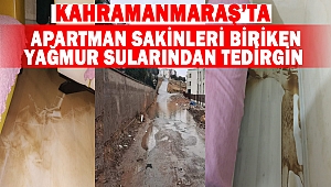 Apartman sakinleri biriken yağmur sularından tedirgin