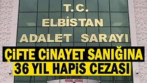 Çifte cinayet sanığına 36 yıl hapis cezası