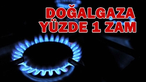 Doğalgaza Yüzde 1 zam geldi