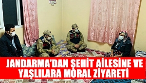 Jandarma’dan şehit ailesine ve yaşlılara moral ziyareti