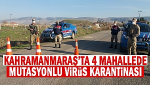 Kahramanmaraş’ta 4 mahallede mutasyonlu virüs karantinası