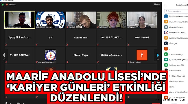 Maarif Anadolu Lisesi’nde “Kariyer Günleri” programı düzenlendi