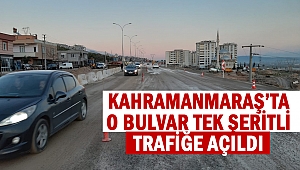 O Bulvar Tek Şeritli Trafiğe Açıldı