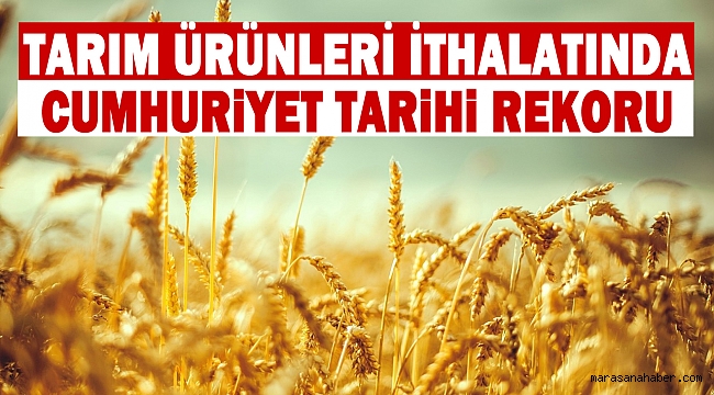 Tarım ürünleri ithalatında Cumhuriyet tarihi rekoru