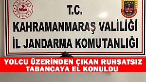 Yolcu üzerinden çıkan ruhsatsız tabancaya el konuldu