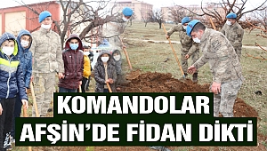 Afşin'de Komandolar Fidan Dikti