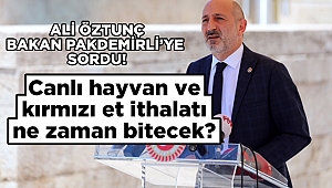 CHP’li Öztunç: “Canlı Hayvan ve Kırmızı Et İthalatı Ne Zaman Bitecek?”