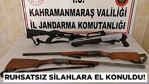 Jandarma ruhsatsız av tüfeklerine el koydu 
