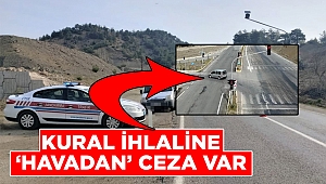 Kural ihlali yapan sürücüler droneden kaçamadı 
