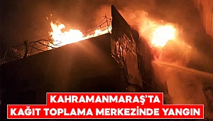 Kahramanmaraş’ta kağıt toplama merkezinde yangın 
