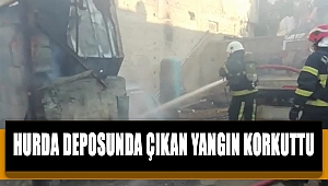 Hurda deposunda çıkan yangın korkuttu 